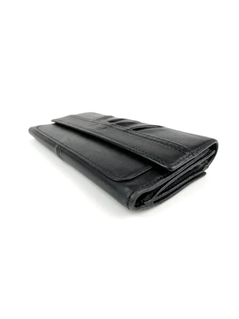 Coach Black Leather‎ Trifold Wallet